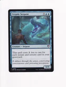 2023 MTG MAGIC THE GATHERING COMMANDER MASTERS CRYPTIC SERPENT - Image 1