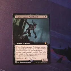 MTG 1x Shadowgrange Archfiend x1 NM VOC 060 Borderless Crimson Vow Commander - Image 2