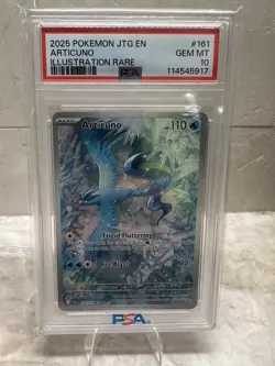 2025 POKEMON JTG EN-JOURNEY TOGETHER ILLUSTRATION RARE #161 ARTICUNO PSA 10 - Image 1