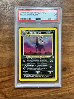 2001 POKEMON NEO REVELATION #8 HOUNDOOM-HOLO PSA 7 P2 - Image 1