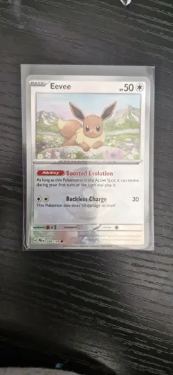 Eevee 074/131 Pokemon Prismatic Evolutions Pokeball Reverse Holo PACK FRESH - Image 1