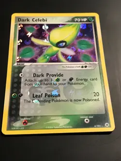 Dark Celebi EX 4/101 Hidden Legends Reverse Holo Pokemon TCG - VLP - Image 2