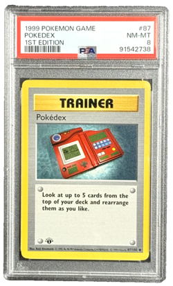 Pokemon TCG - Pokedex - 87/102 - 1st Edition - Shadowless Base [PSA 8 NM-MT] - Image 1
