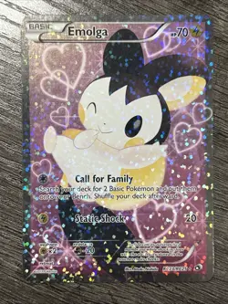 2013 POKEMON BLACK & WHITE LEGENDARY TREASURES #RC23 EMOLGA RADIANT COLLECTION - Image 1