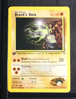 PSA 9 MINT 2000 Pokemon Gym Heroes #21 1st Edition Brock's Onix !!! - Image 3
