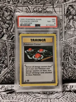 1999 Pokemon Game Base Set #85 Pokemon Center 1st Edition PSA 8 - Image 2