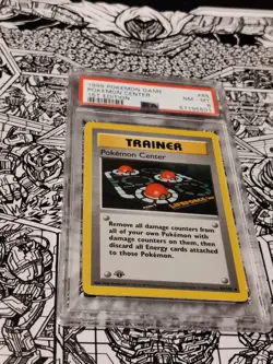 1999 Pokemon Game Base Set #85 Pokemon Center 1st Edition PSA 8 - Image 3