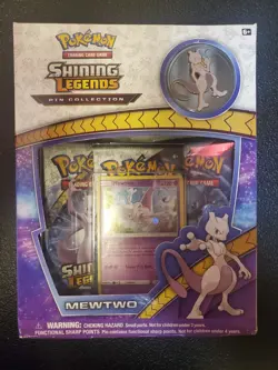 *SEALED* *CLEAN* Pokemon TCG: SHINING LEGENDS ~ MEWTWO Pin Collection Box - Image 1