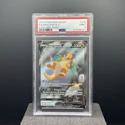 2021 POKEMON SWORD & SHIELD EVOLVING SKIES #192 FULL ART/DRAGONITE V PSA 9 - Image 1