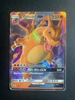 Pokemon Sun & Moon Charizard GX SM211 Black Star Promo Full Art Holo Rare NM - Image 1