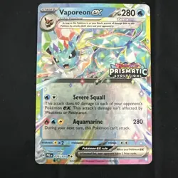 Vaporeon ex - (Prismatic Evolutions Stamp) Surprise Box Promo Pokemon - Image 3
