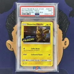 PSA 9 MINT 2019 Pokemon Detective Pikachu PIKACHU SM190 Holo Rare DVD Promo - Image 2