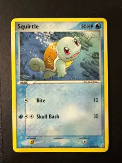 Pokemon TCG - Squirtle 63/100 - EX Crystal Guardians NM - Image 1