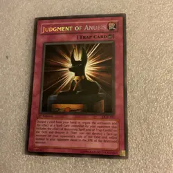 YUGIOH JUDGMENT OF ANUBIS DCR-105 HOLO 1ST EDITION DARK CRISIS DECK ACTUAL PICS - Image 1