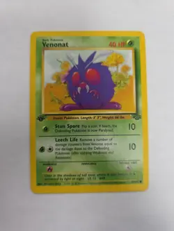 Venonat 63/64 Common Jungle 1st Edition Non Holo Pokemon Card WOTC - Image 1