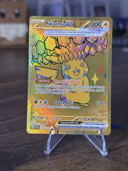 Pikachu EX Prismatic Evolutions Holo Hyper Rare Gold Card 179/131 SV - Image 1