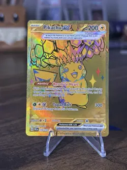 Pikachu EX Prismatic Evolutions Holo Hyper Rare Gold Card 179/131 SV - Image 2