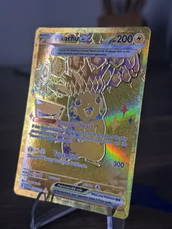 Pikachu EX Prismatic Evolutions Holo Hyper Rare Gold Card 179/131 SV - Image 3