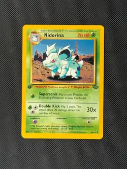 Nidorina 40/64 1st Edition Pokemon Card Jungle Uncommon WOTC NM - Image 1