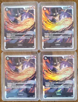 One Piece PRB02 Sabo English Playset PRB02-014 4 Card Set Best Vol.2 - Image 1