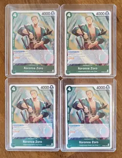One Piece PRB02 Zoro English Playset PRB02-006 4 Card Premium Set Best Vol.2 - Image 1