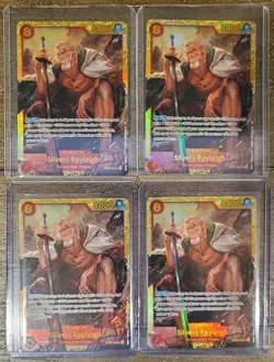 One Piece PRB02 Silvers Rayleigh ENG Playset OP08-118 SEC 4 Card Set Reprint - Image 1