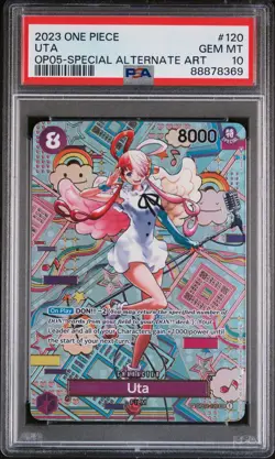 2023 One Piece Card Game: Awakening of the New Era OP05 Uta PSA 10 GEM MT - Image 1