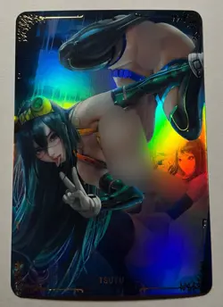 SEXY HEROINE WAIFU Tsuyu MY HERO ACADEMIA ACG PREMIUM HOLOFOIL CARD NM - Image 1