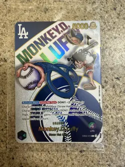 MONKEY D. LUFFY 2025 ONE PIECE NIGHT DODGERS PROMO CARD #3 SEALED - Image 1