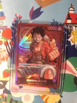 One Piece Card Game Monkey.D.Luffy - ST01-001 - Leader - Pre-Errata - Near Mint - Image 1