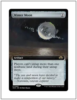 1x Winter Moon, Extended Art, Magic MTG NM - Image 1