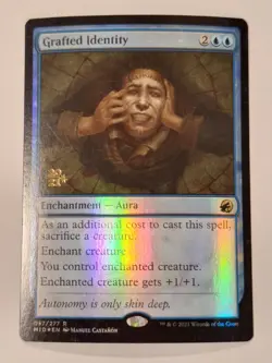 Grafted Identity - FOIL PRERELEASE PROMO - Magic the Gathering MTG Nice! - Image 1