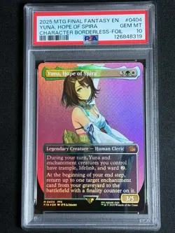 MTG Final Fantasy Borderless Foil Yuna Hope of Spira PSA 10 GEM MINT SP MYTHIC - Image 1
