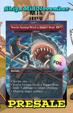 JAWS Abrade PRESALE ✨ Borderless FOIL ✨ MTG NM Secret Lair (2179) - Image 1