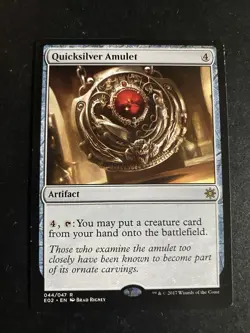 MTG - NM - Quicksilver Amulet - Explorers of Ixalan - Image 1