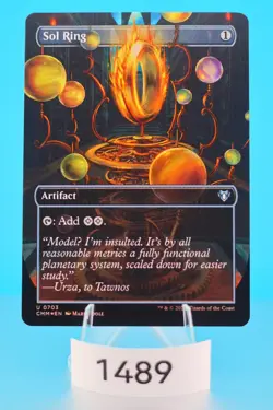 MTG Sol Ring (Borderless) Commander Masters Foil #703 - Image 1