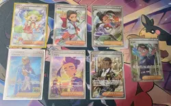 Pokemon Tcg Japanese Trainer Full Art Lot Of 7 - Image 1