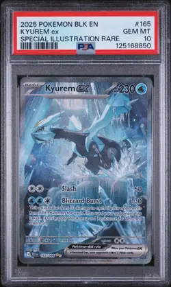 2025 Pokemon BLK EN Kyurem ex 165/086 Special Illustration Rare PSA 10 (850 - Image 1
