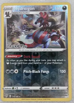 Hydreigon - [Thank You] Promo Rare Pokemon 110/189 NM Pack Fresh! - Image 1