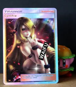 Pokemon VERY sexy Card - Cynthia (Pokegirl) Foil - Fan card ʘʘ waifu - Image 1