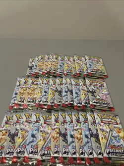Prismatic Evolutions Booster Pack Lot 36 FACTORY SEALED PACKS Pokemon TCG Lot 13 - Image 1