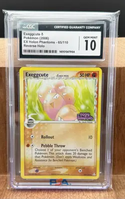CGC 10 Gem Mint | Exeggcute EX Holon Phantoms Holo Rare *Stamped* 65/110 Pokemon - Image 1