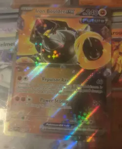 Pokemon Iron Boulder EX TCG SVP147 Scarlet and Violet Black Star Promo Half Art - Image 1