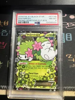2016 Pokemon Generations XY Black Star Shaymin EX #XY148 PSA 8 - Image 1