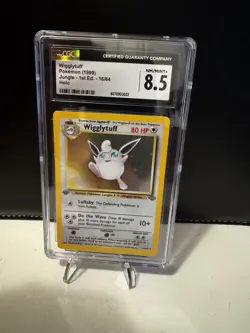 1999 Pokemon First 1st Edition TCG Wigglytuff Holo Rare 16/64 Jungle CGC 8.5 - Image 3