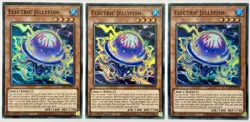 3 x LED9-EN019 Electric Jellyfish - Super Rare 1st Edition Near Mint YuGiOh - Image 1