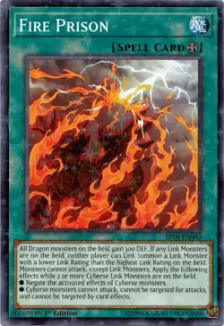 Yugioh! LP Fire Prison - SP18-EN043 - Starfoil Rare - 1st Edition Lightly Played - Image 1