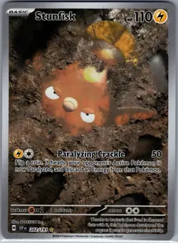Stunfisk 202/191 SV08: Surging Sparks - Pokemon Card - NM - Image 1