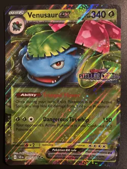 Pokemon TCG Venusaur Ex 001/142 Stellar Crown Stamped Jumbo Card - Image 1