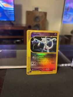 Pokemon Mewtwo TCG Reverse Holo Rare Card 56/165 Expedition Base Set - Image 2